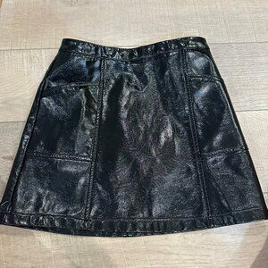 ART CLASS GIRLS FAUX LEATHER BLACK SKIRT LARGE 10/12